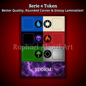 Mana & Storm Custom Full Art Token for MTG - Magic The Gathering - RAA Token
