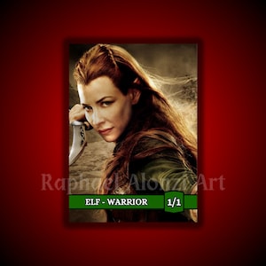 Elf Warrior Tauriel Custom Full Art Token for MTG - Magic The Gathering - RAA Tokens