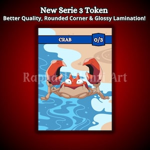 Crab Full Art Custom Token for MTG - Magic The Gathering - RAA Token