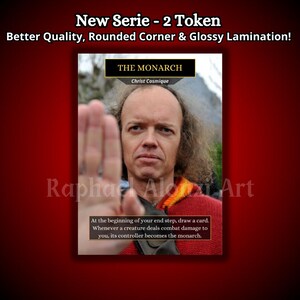 Monarch Custom Token Full Art for MTG - Magic The Gathering - RAA Tokens