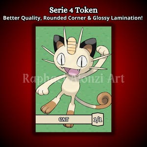 Żeton CAT 1/1 z pełną grafiką do MTG - Magic The Gathering - żetony RAA (kategoria)