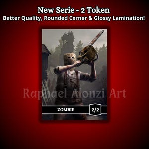 ZOMBIE Full Art Custom Token for MTG - Magic The Gathering - RAA Token