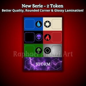 Mana & Storm Custom Full Art Token for MTG - Magic The Gathering - RAA Token