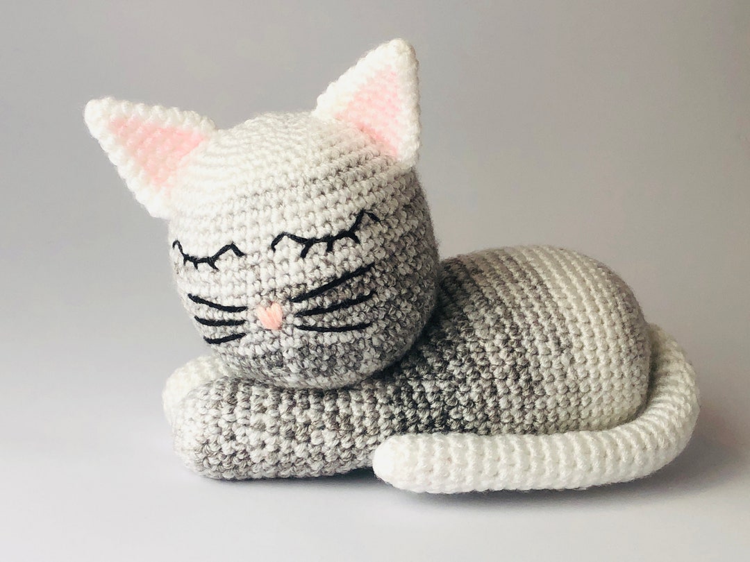 Cute Sleepy Cat, Home Decor, Baby Toy, Cat Lover Gift, Stuffed Animal
