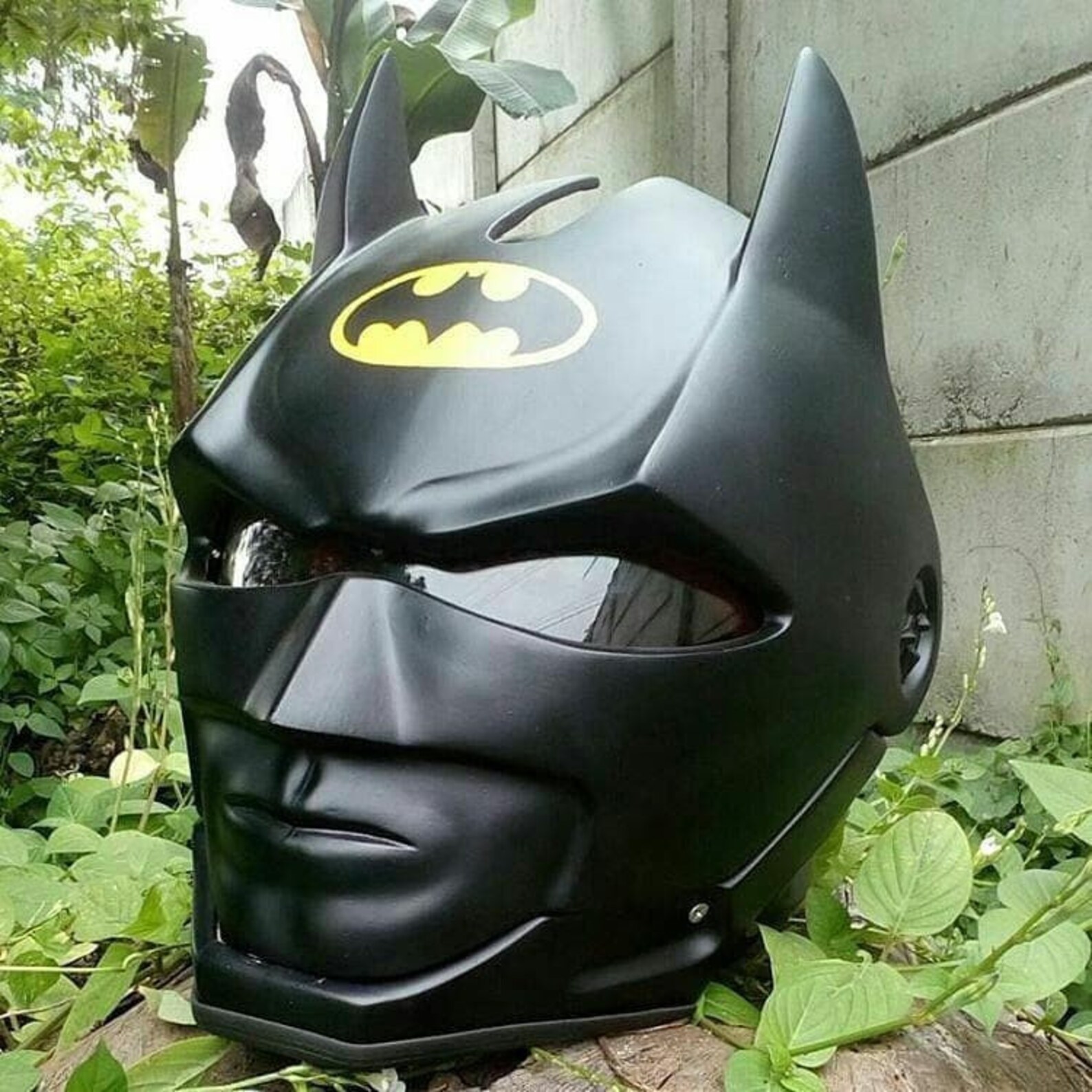 Batman classic Helmet/ Custom Helmet/ Batman/ Black Color DOT Etsy