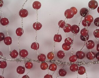 Red Beaded Glass Garland