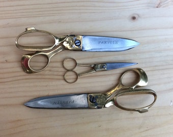 Combo 113 Parveen Scissors- 2 Fabric Scissors + 1 Embroidery Scissors-rupalee