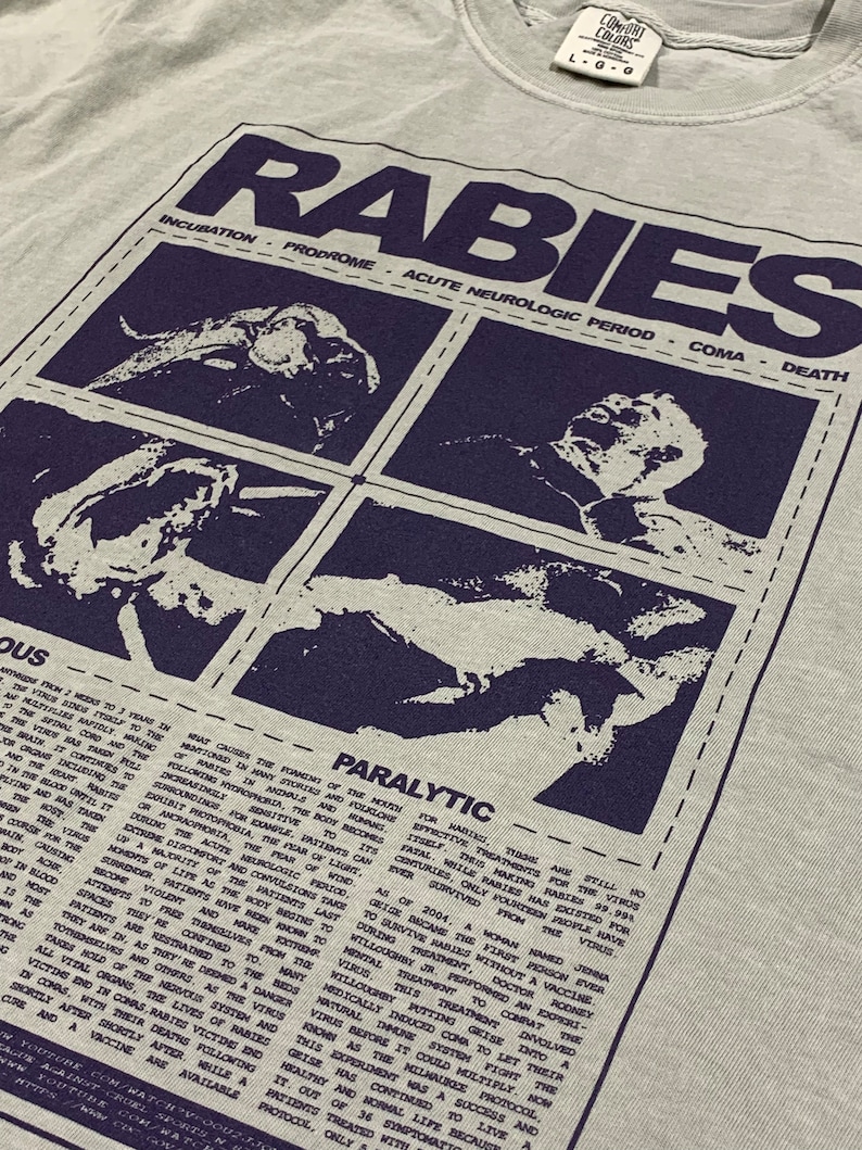 Rabies T-shirt - Disease Control Series - 3/4 image 3