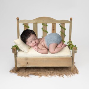 Newborn Baby Bench with pillow Digital Backdrop