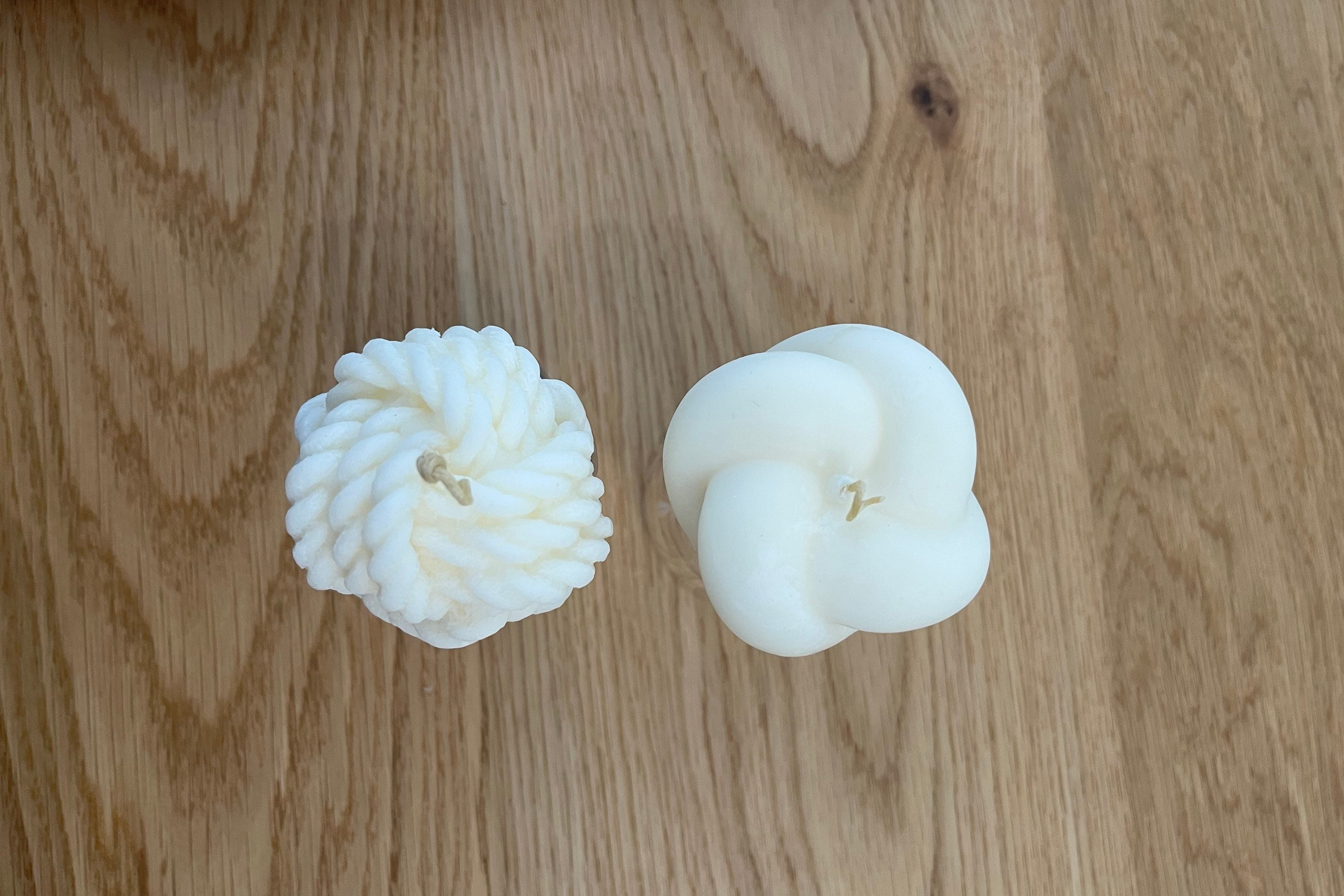 Nœuds de Bougie Luxe | Coffret Cadeau Duo Candle Set Cire Soja 100% Végétalienne Mèche en Coton Vers