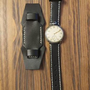 Pocket watch converter with dual purpose leather  watch band