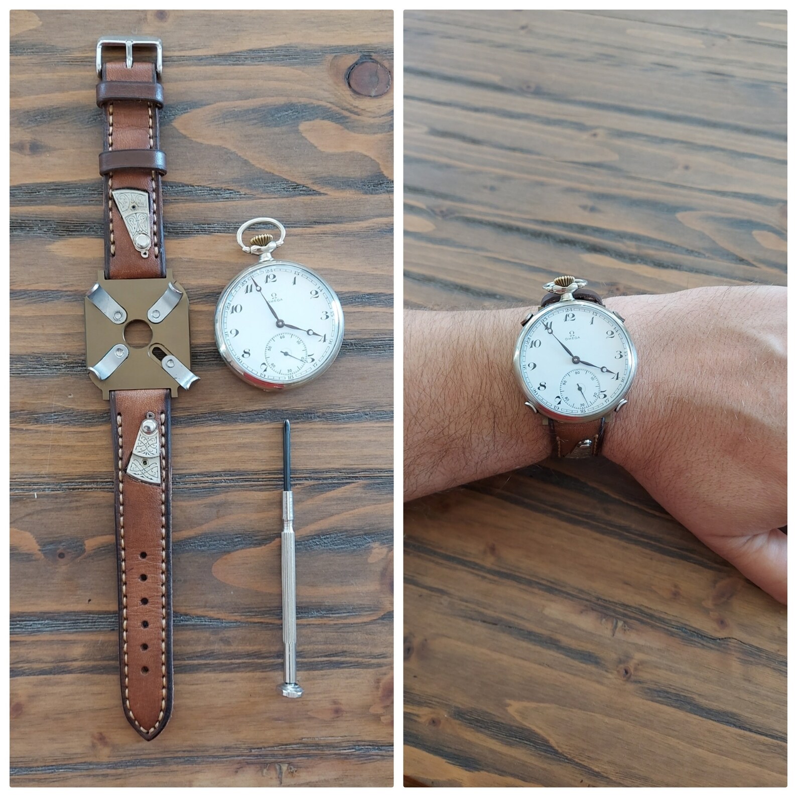 Pocket Watch Wrist Holder Etsy