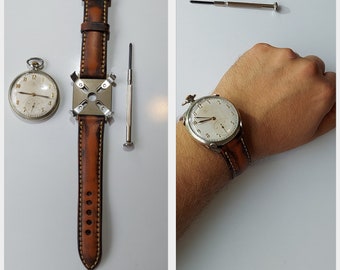 Pocket watch converter with watch band