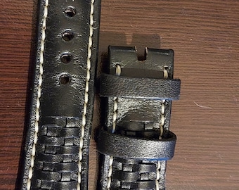 Genuni %100 Leather watch band.Hand made