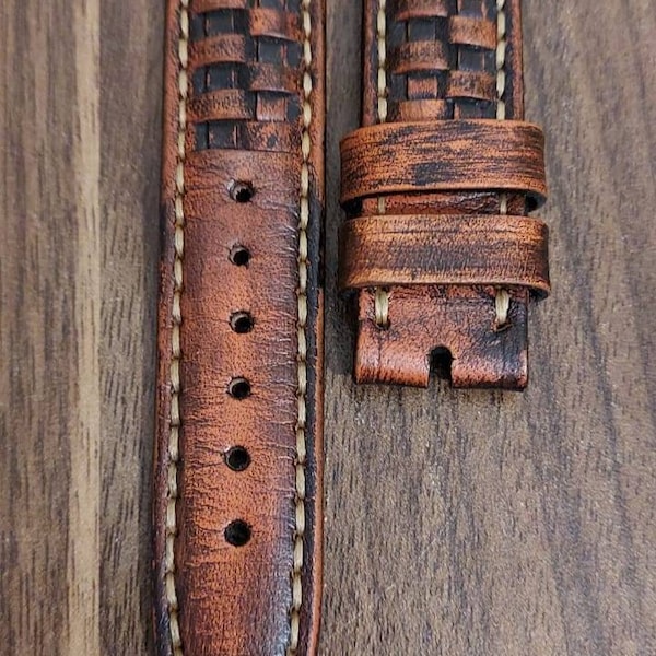 Watch band ,%100 genuni leather.Hand made.