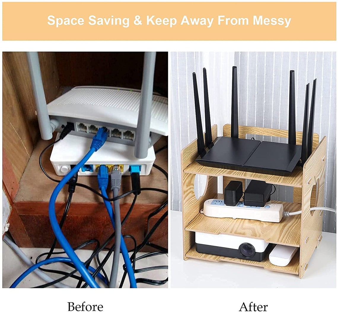 WiFi Router Módem Estante Tira de Alimentación Cable Etsy
