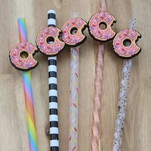 Donut Straw Topper- Pink – Etch and Ember