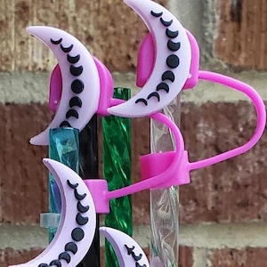 Moon/Moon Phases Straw Charm or Topper | Cup Accessories | Gift