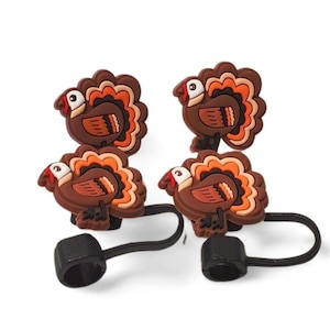 Turkey/Thanksgiving Straw Charm or Topper | Cup Accessories | Gift