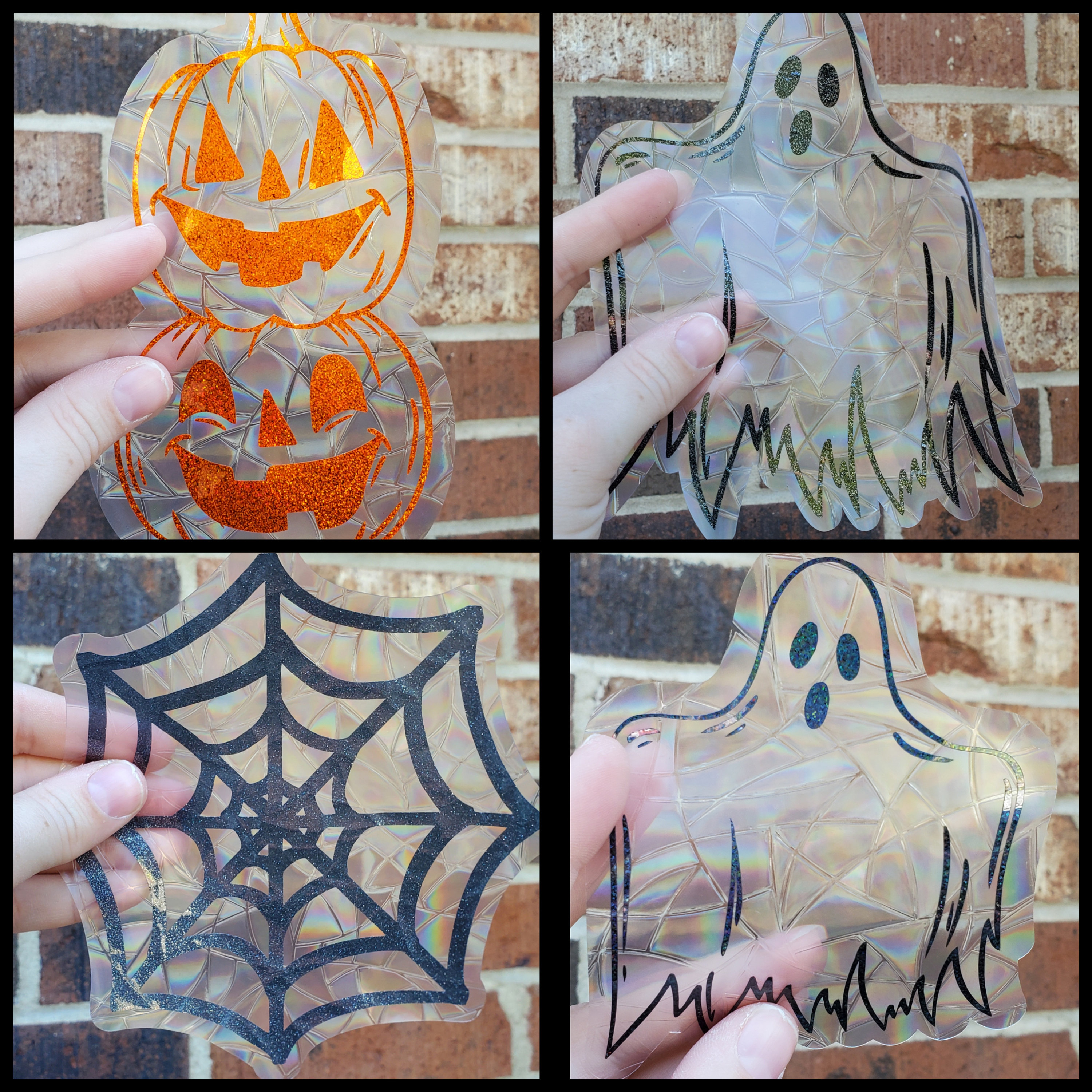 Halloween Suncatchers Window Cling Vinyl Suncatcher Etsy