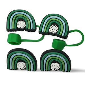 St. Patrick&#39;s Day Rainbow Straw Charm or Topper