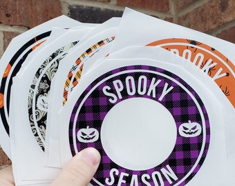 Starbucks 24 0z Venti Acrylic Tumbler Halloween Double Logo Wrap with Spooky Season in Patterned Vinyl