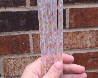 10 Inch Plastic Straw with Sprinkles