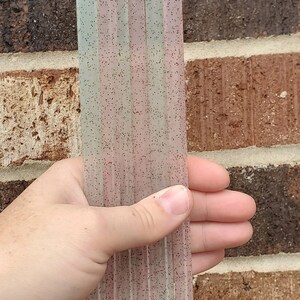 12 Inch Plastic Color Changing Red Or Green Glitter Christmas Reusable Straw | Holiday | Gift | Coffee