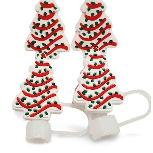 Christmas Tree Cake Straw Charm or Topper | Cup Accessories | Gift