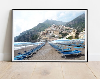 Positano, Amalfi Coast | Positano Wall Art | Amalfi Coast Print | Italy | Travel Poster | Coastal Wall Art