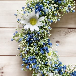 Gypsophila Daisy Wreath for front door, Indoor home decor, Easter Gift, Spring Summer Wreath image 4