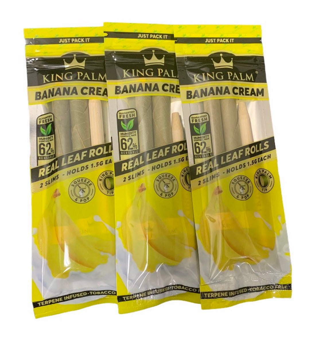 2pack KingPalm Banana Cream real leaf rolls terpene wrap slow Etsy