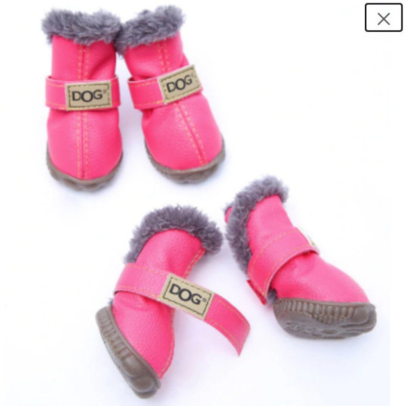 FurLined Dog UggInspired Traction Booties Etsy