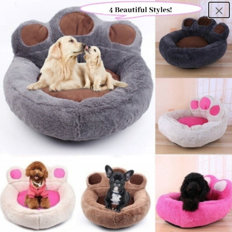paw shaped dog bed