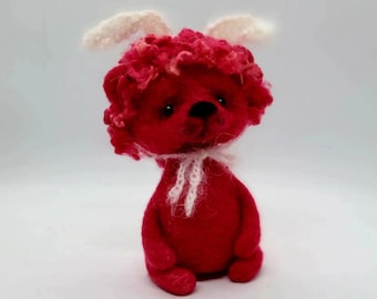 Felted bear, toy, interior toy, bear, gift, Christmas