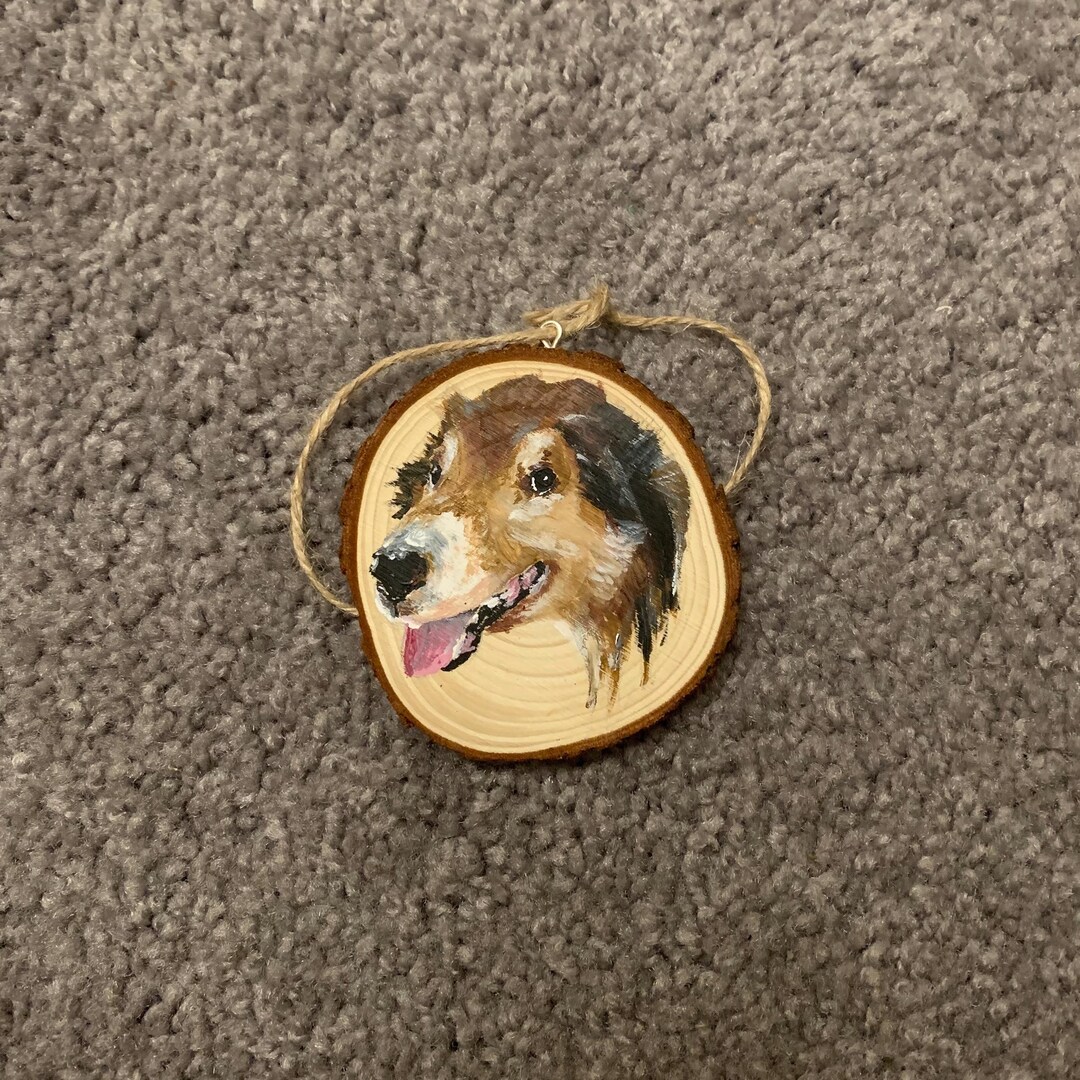 Hand Painted Pet Ornament: Dog Portrait Magnet - Etsy