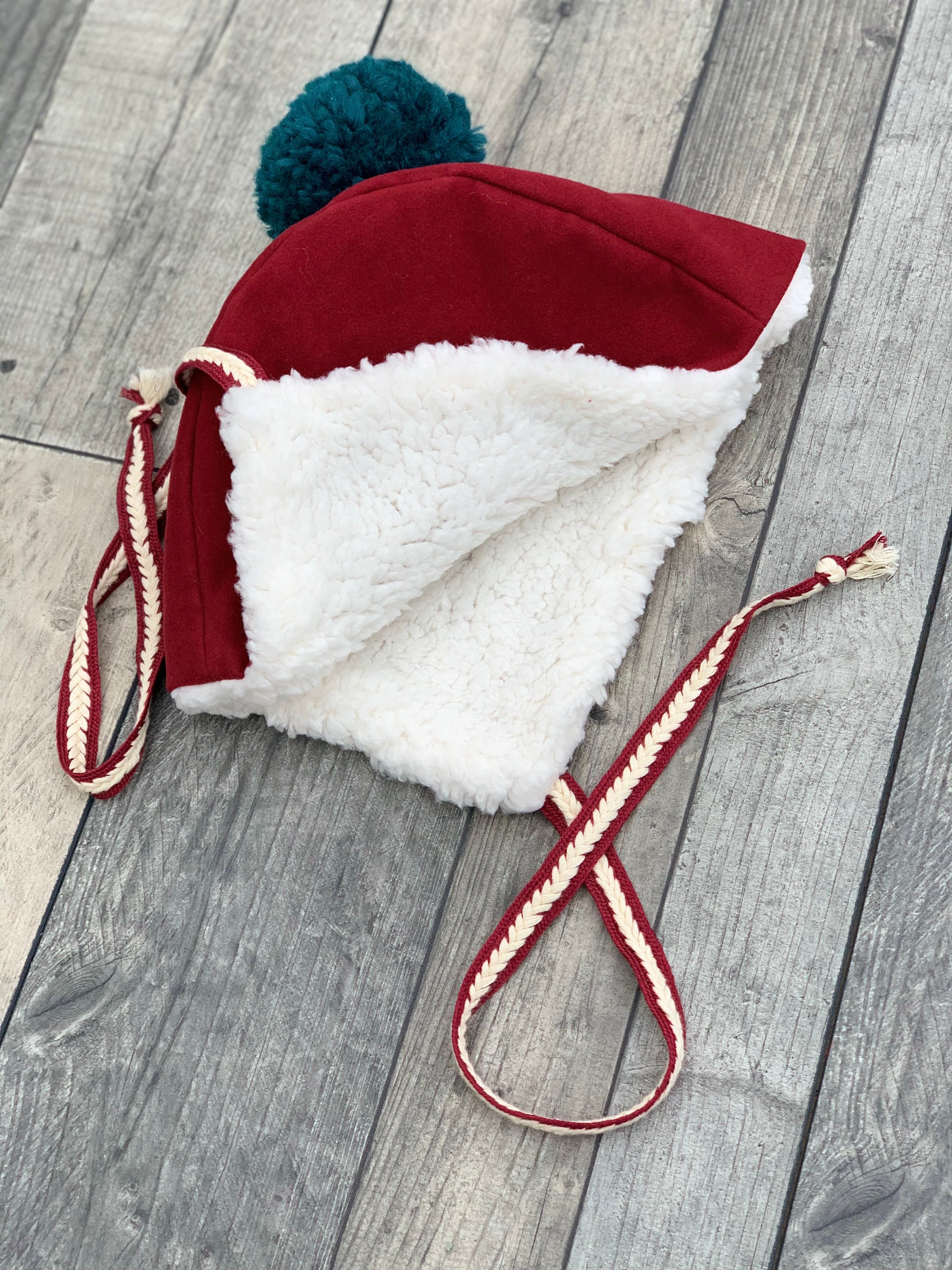 Maroon winter with removable Pom Pom Etsy