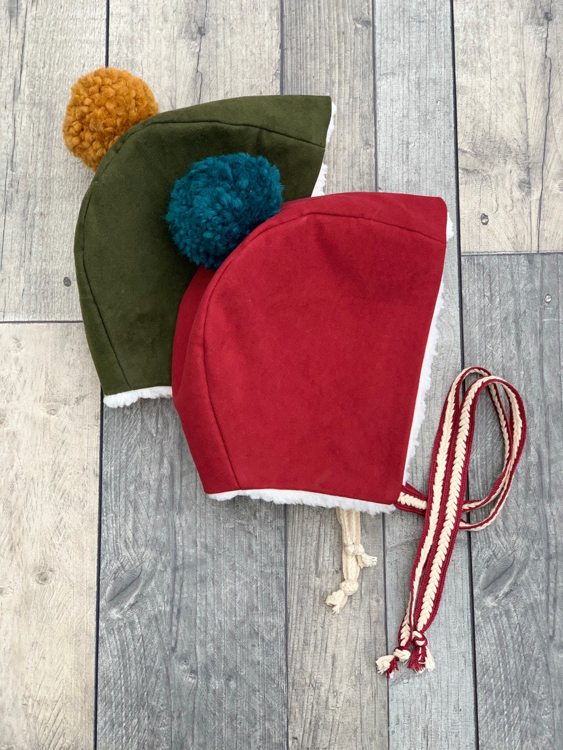 Maroon winter with removable Pom Pom Etsy