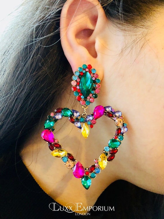 Etsy heart deals earrings
