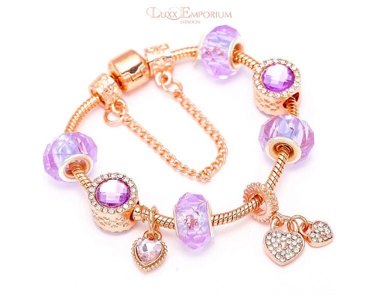 Rose Quartz Bracelet Heart Crystal Jewelry Best Friends - Etsy UK