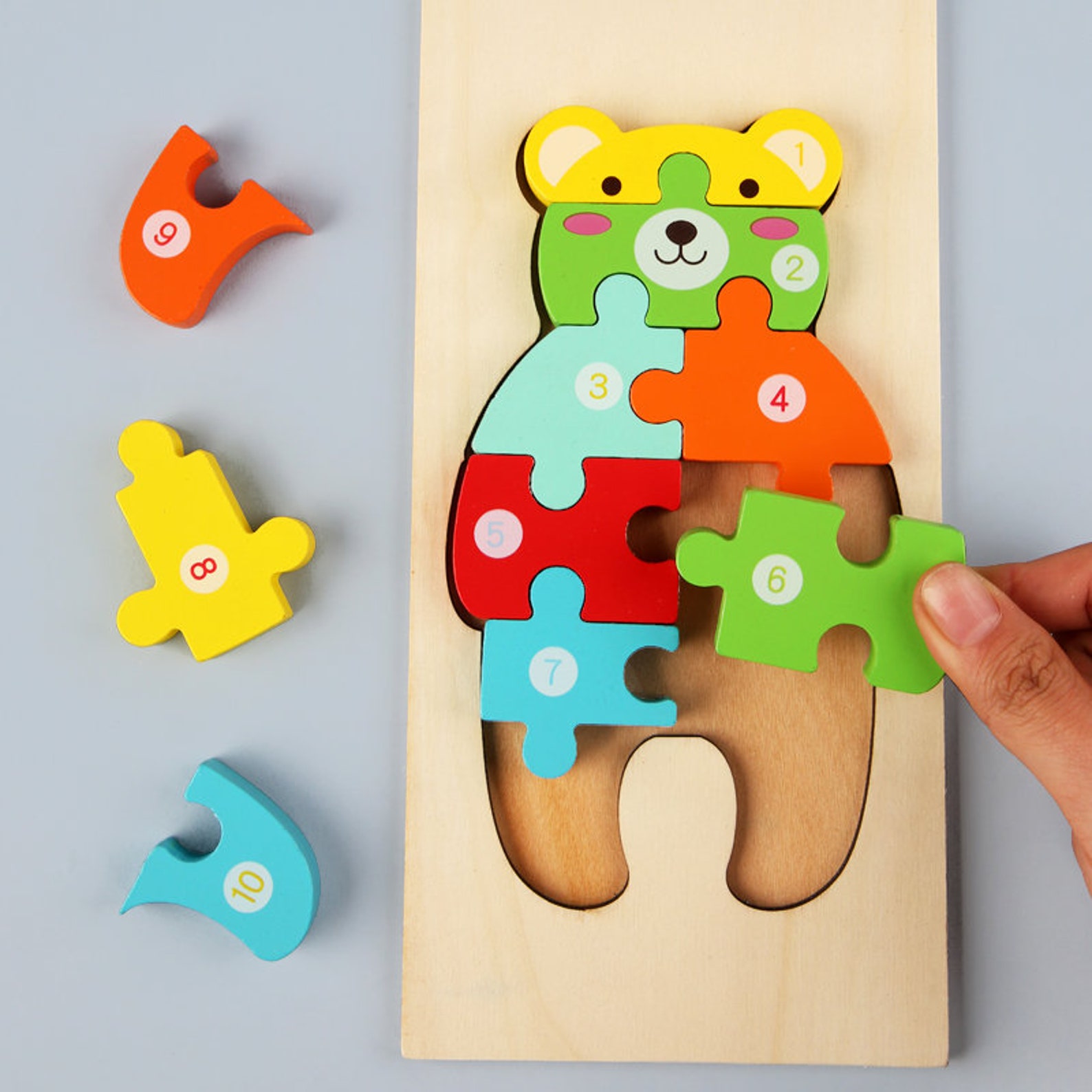 Kinder Lernspiele Holz Puzzle für Kleinkinder Kinder | Etsy
