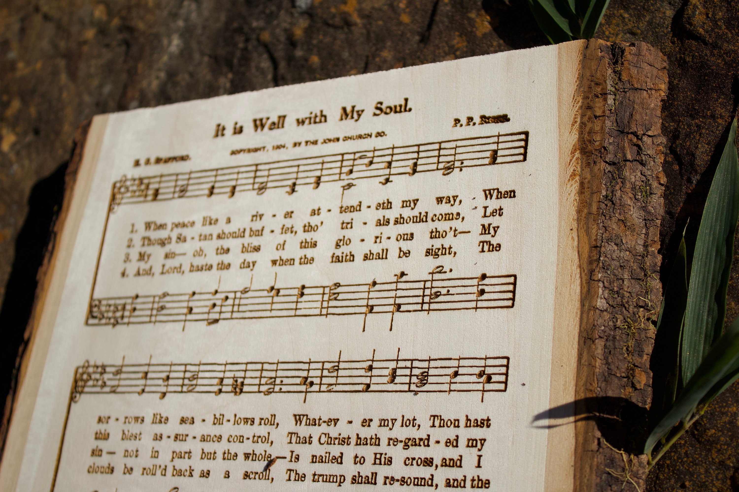 It is Well With My Soul Lyrics Wood-engraved Bookmark Hymns 