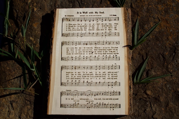 It is Well With My Soul Lyrics Wood-engraved Bookmark Hymns 