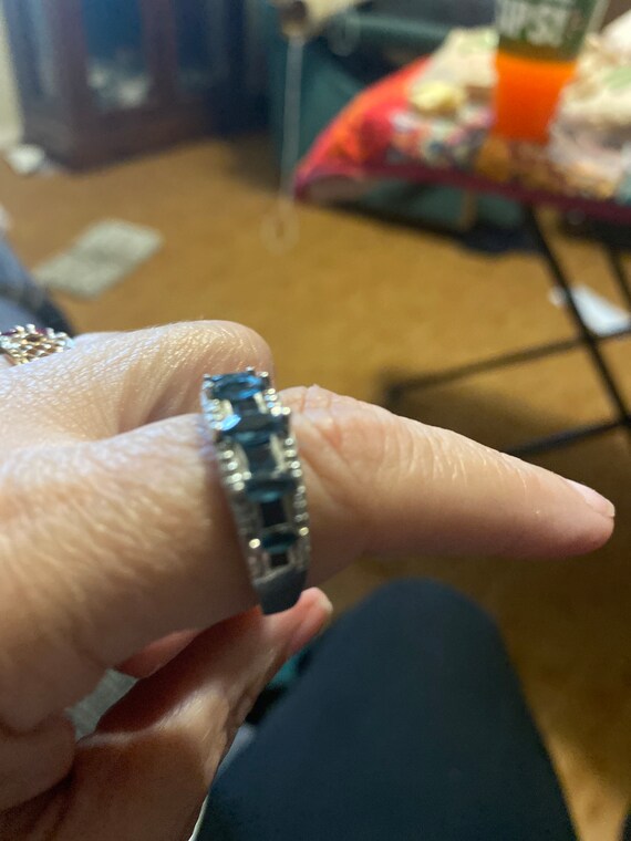 Sterling sapphire ring Gem