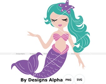 Download Mermaid Svg Files Etsy