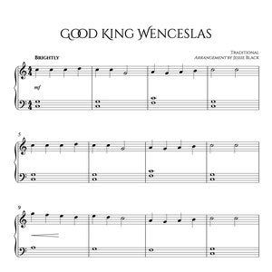 Good King Wenceslas Easy Sheet Music, Easy to Intermediate Christmas Piano, Piano Sheet Music, Christmas Music, Xmas Sheet Music, PDF Music