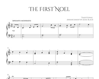 The First Noel Easy Sheet Music, Beginner Level Christmas Sheet Music, Piano Sheet Music, Easy Christmas Piano, Xmas Piano Sheet Music