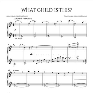 What Child is This Sheet Music, Advanced Piano, Digital Sheet Music, Piano Sheet Music, Christmas Carols, Christmas Piano Solo, PDF Music
