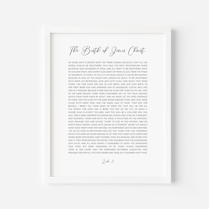The Christmas Story, Luke Bible Story, Luke 2, Bible Verse Wall Art ...