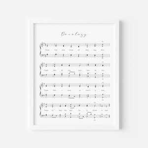 Doxology Hymn Print, Hymn Prints, Large Print, Christian Wall Decor, Hymn Wall Art, Farmhouse Decor, Printable Hymn Page, Digital Music